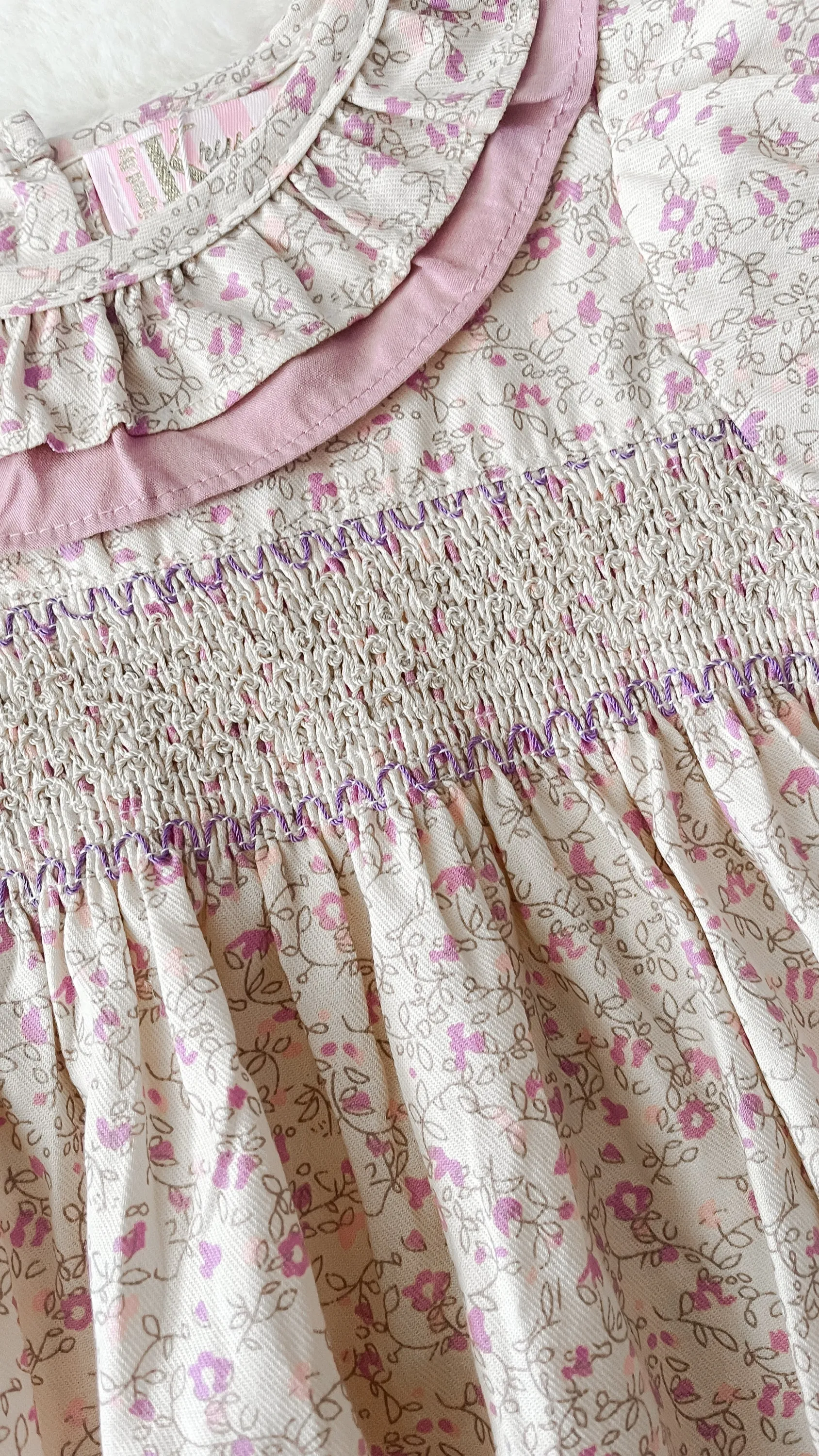 $17.50 EA - 3-6M X 2, 6-12M X 2, 12-24M X 2  -   Baby & Toddler Girls Twinning - Mauve Vintage Floral Rompers