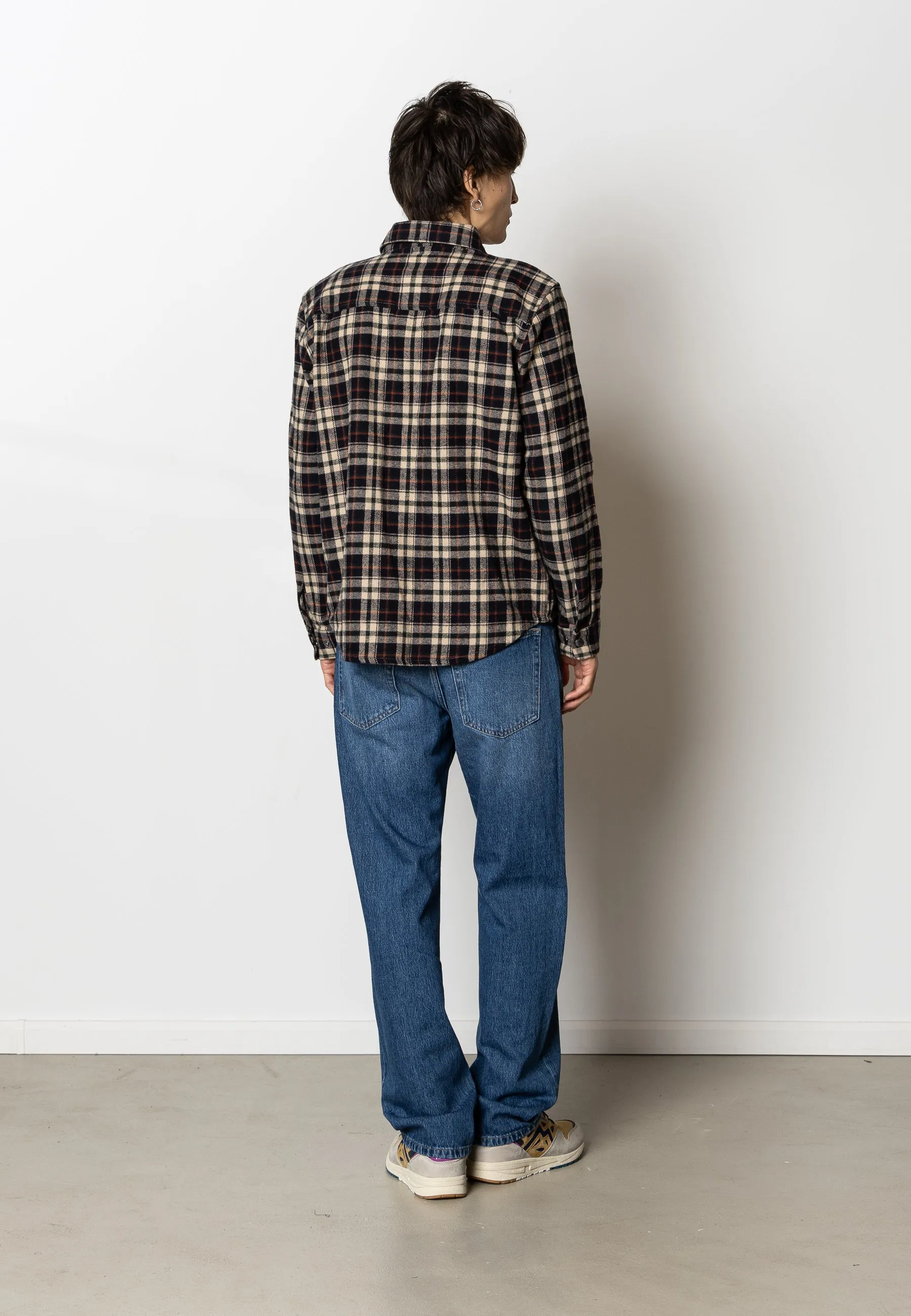 ADRIAN COTTON SHIRT - Dark Navy/Ecru
