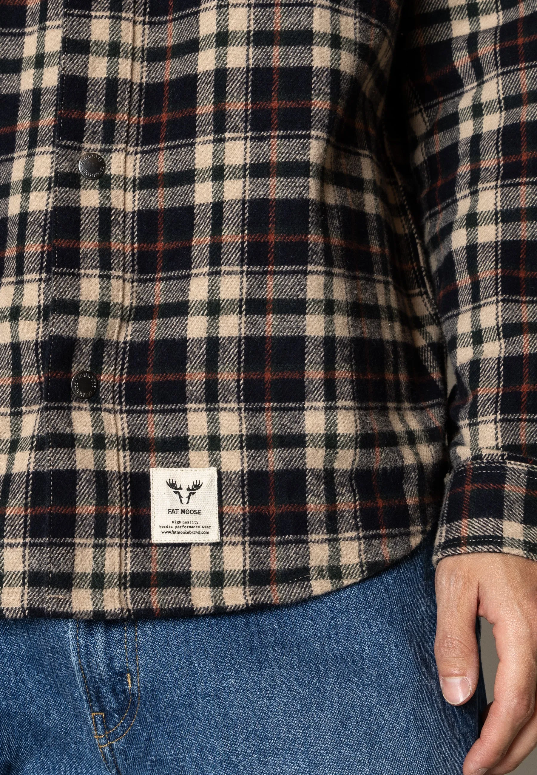 ADRIAN COTTON SHIRT - Dark Navy/Ecru