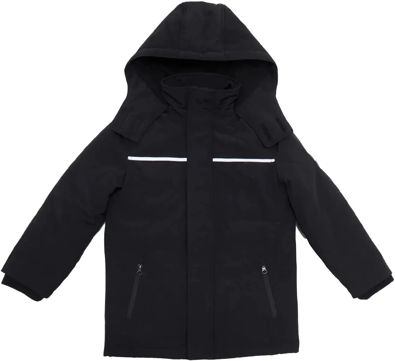 Andy & Evan Boys' Reflective Hooded Parka with Removable Hood, Winter Coat Jacket For Kids