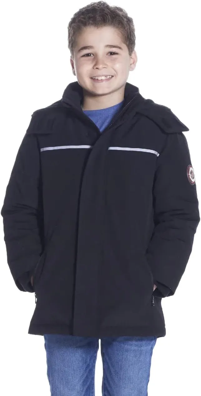 Andy & Evan Boys' Reflective Hooded Parka with Removable Hood, Winter Coat Jacket For Kids