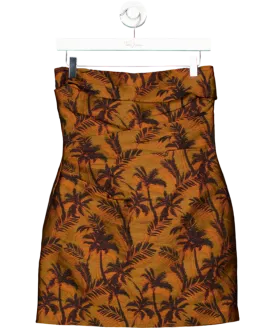Bec   Bridge Brown Far Out Palm Print Mini Dress UK 8