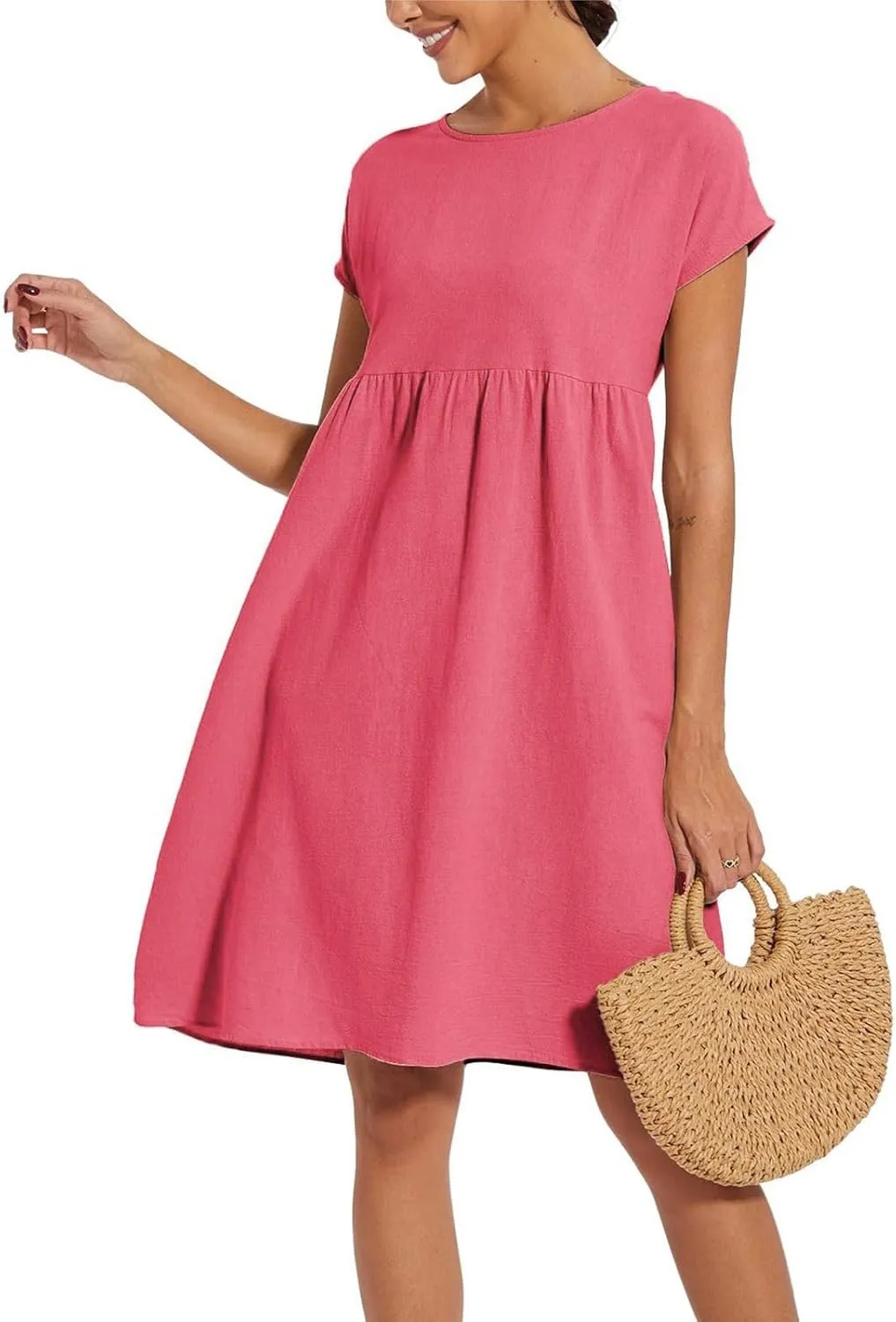 Boho Linen Dress Women Maxi Summer Beach Desses 2025 Dressy Casual Vacation Loose Sundresses Plus Size Spring Outfits