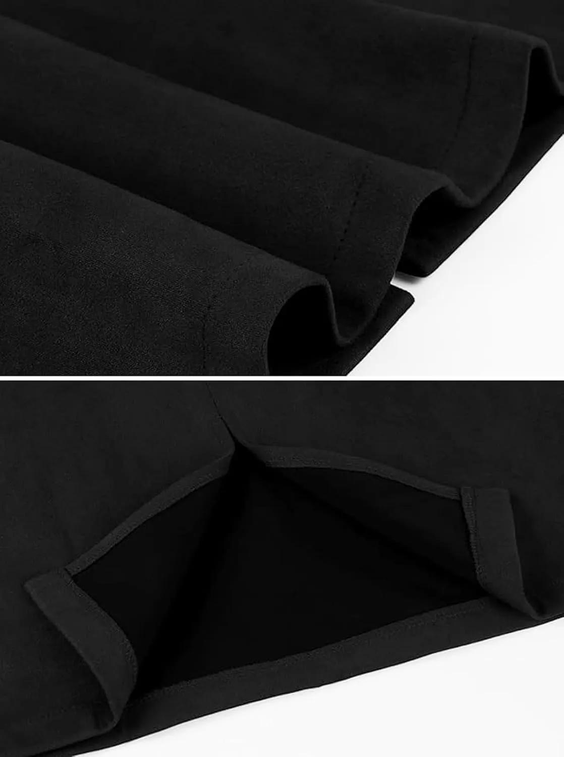 CHARTOU Womens Lightweight Elastic-Waist Faux Suede Leather Side Split Hip Packaged Skirt