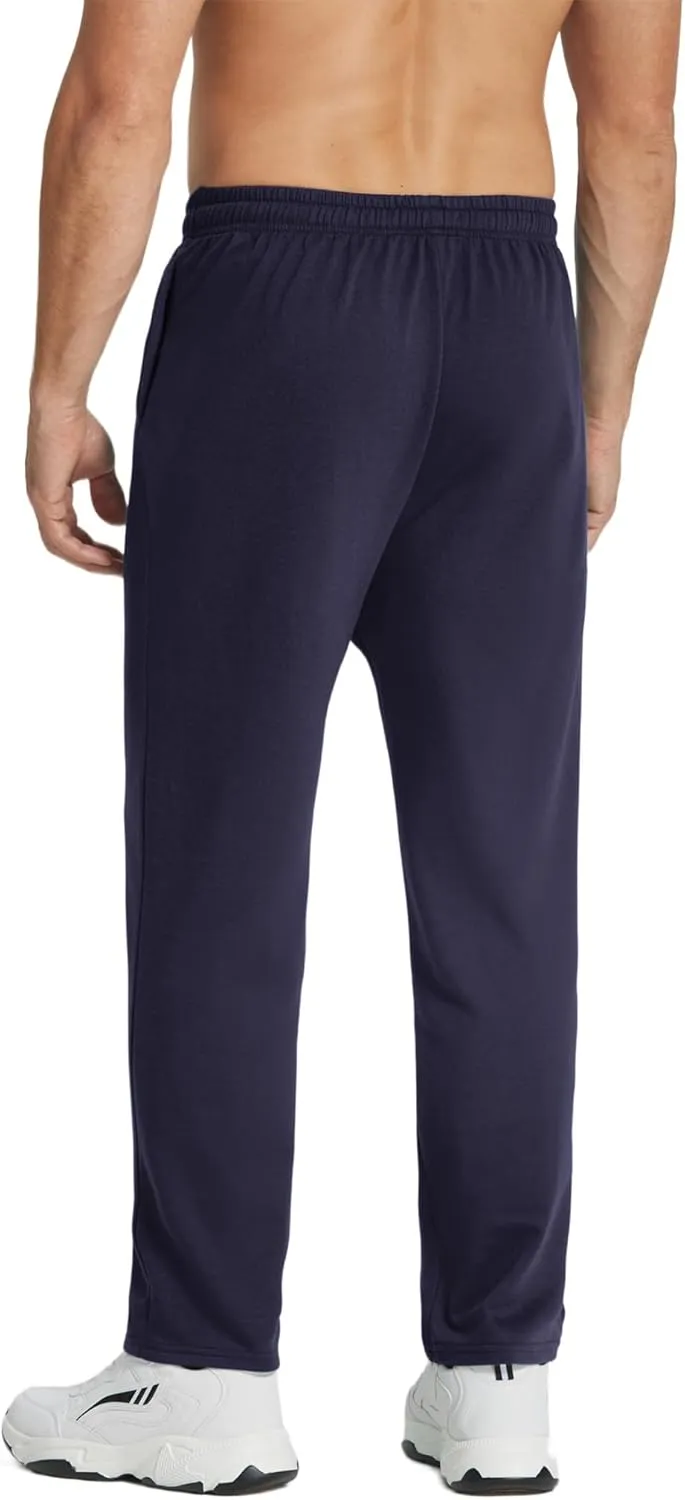 COOFANDY Men's Cotton Sweatpants Open Bottom Lounge Pants Lightweight Casual Jogger Pants with Pockets