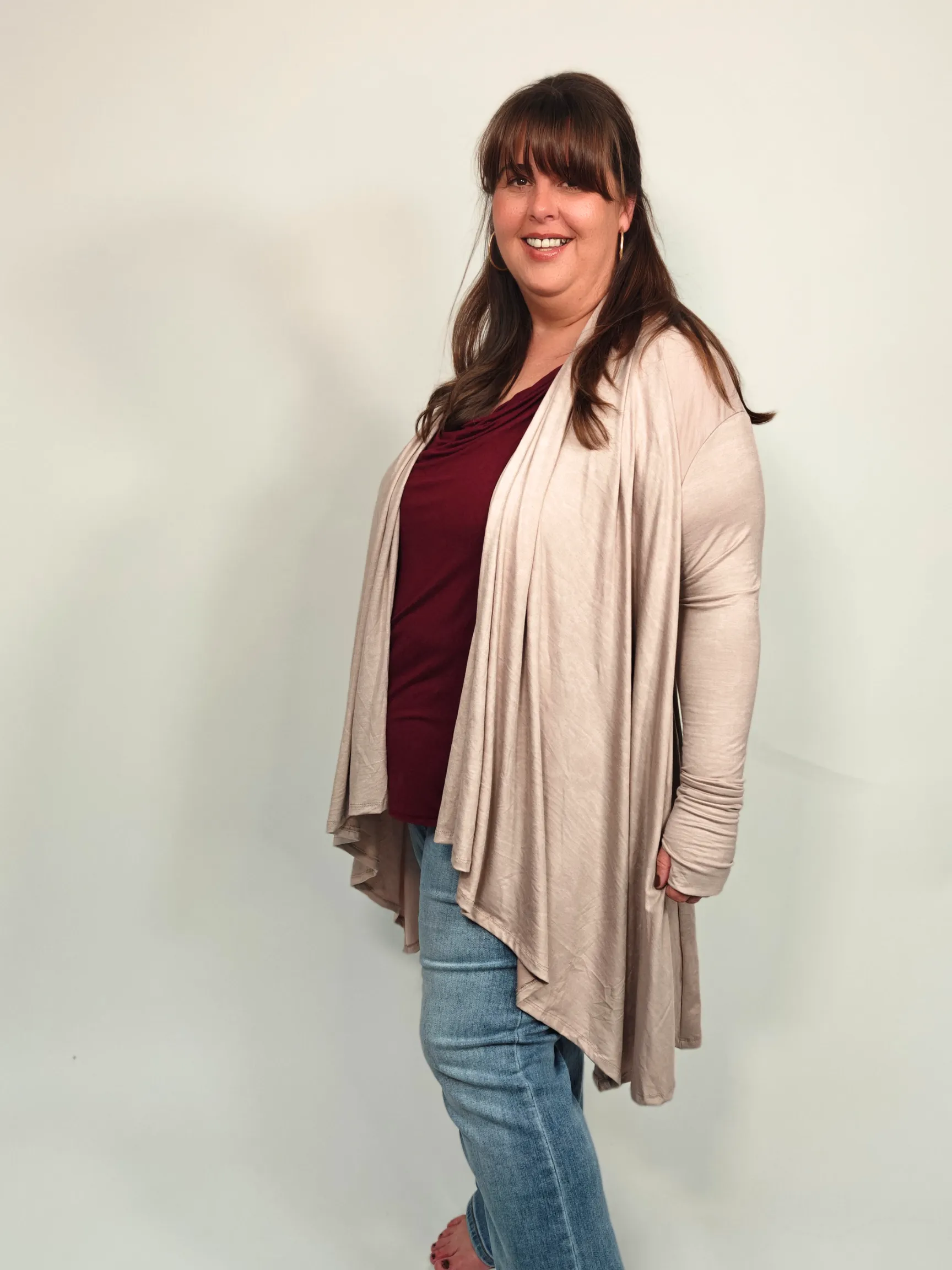 Dreamer Cardi- White  Mocha