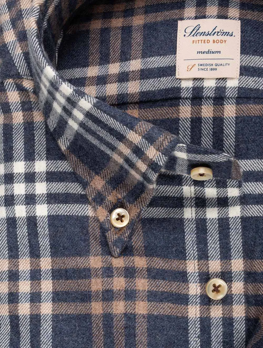 Fitted Check Shirt Grey