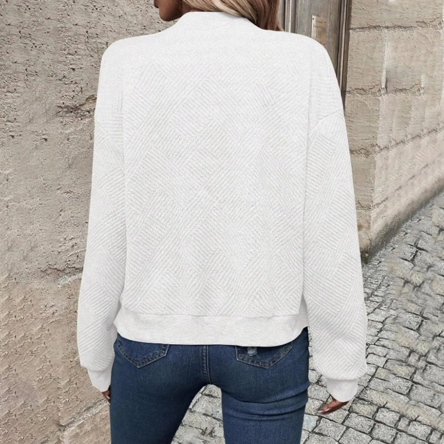 Fleece Jackets for Women Lightweight Full Zip Bomber Jacket Soft Long Sleeve Zip Up Hoodies Crew Neck Sweatshirt
