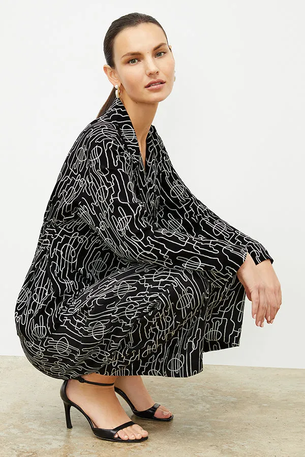 M.M. LAFLEUR - Alyssa Jacket - Washable Silk :: Symphony Print