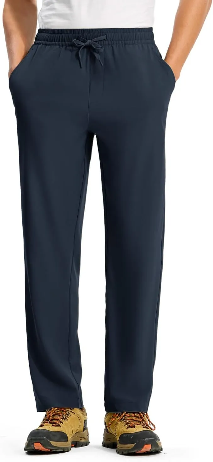 Rdruko Men's Sweatpants Lightweight Quick Dry Workout Joggers Running Gym Athletic Track Pants with Pockets