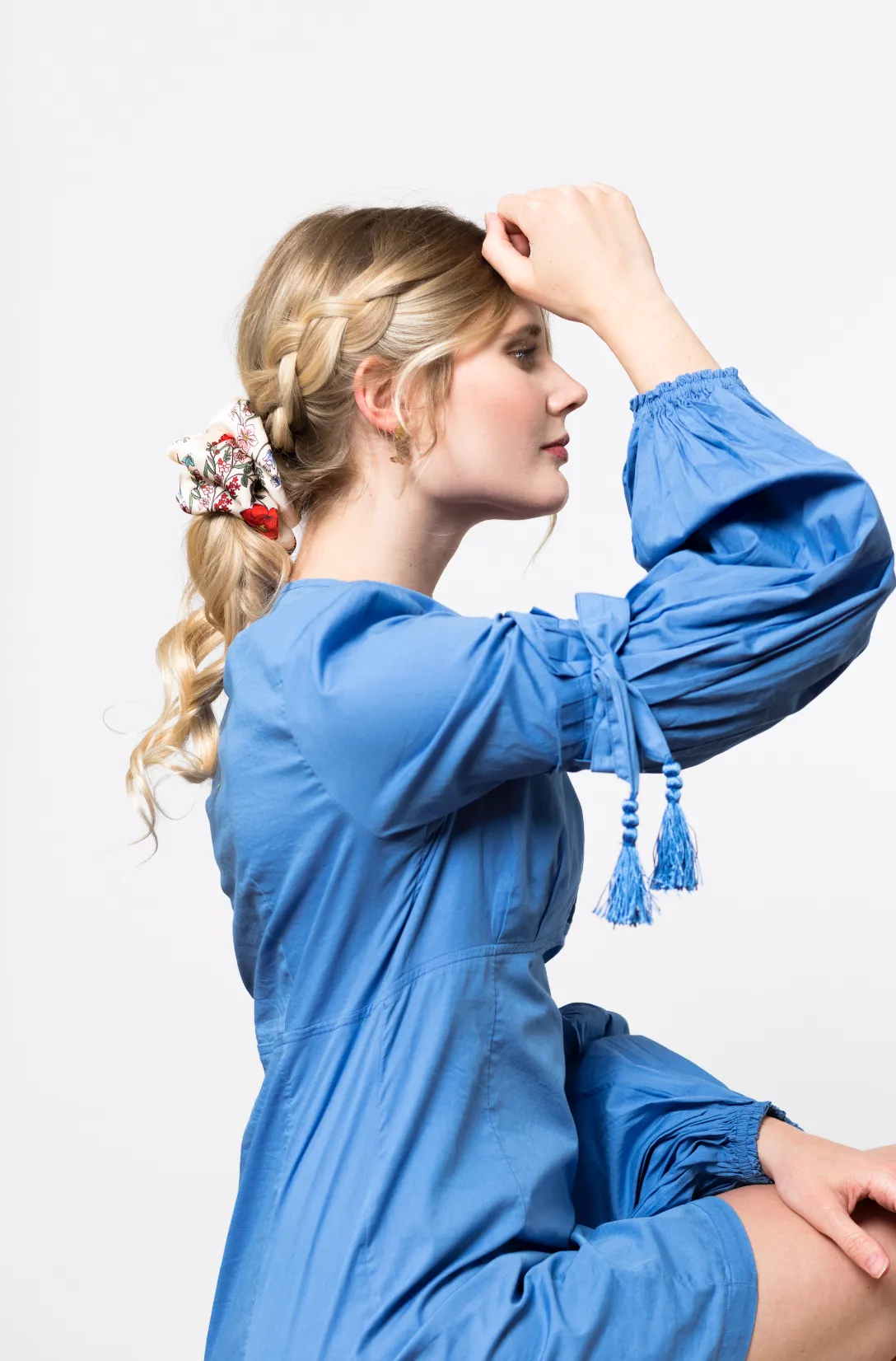 Ruffle Silk Series Scrunchie | Silky Satin Chiffon | Luxury Designer Hair Scrunchies | Handmade