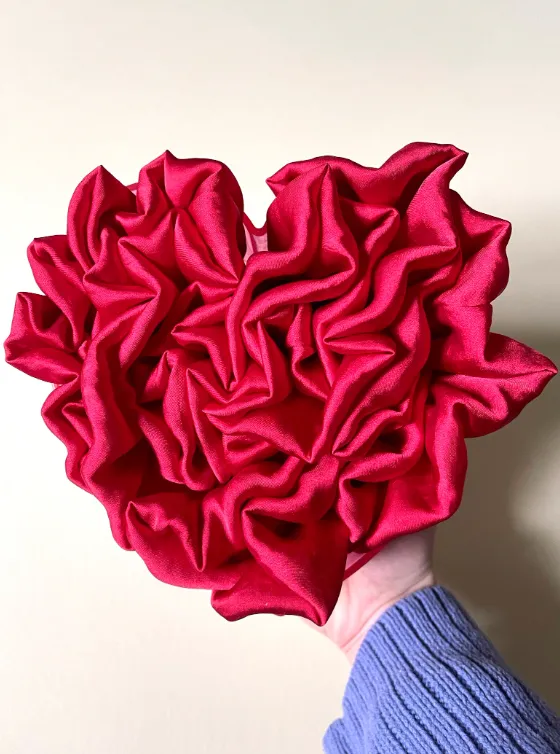 Ruffle Silk Series Scrunchie | Silky Satin Chiffon | Luxury Designer Hair Scrunchies | Handmade