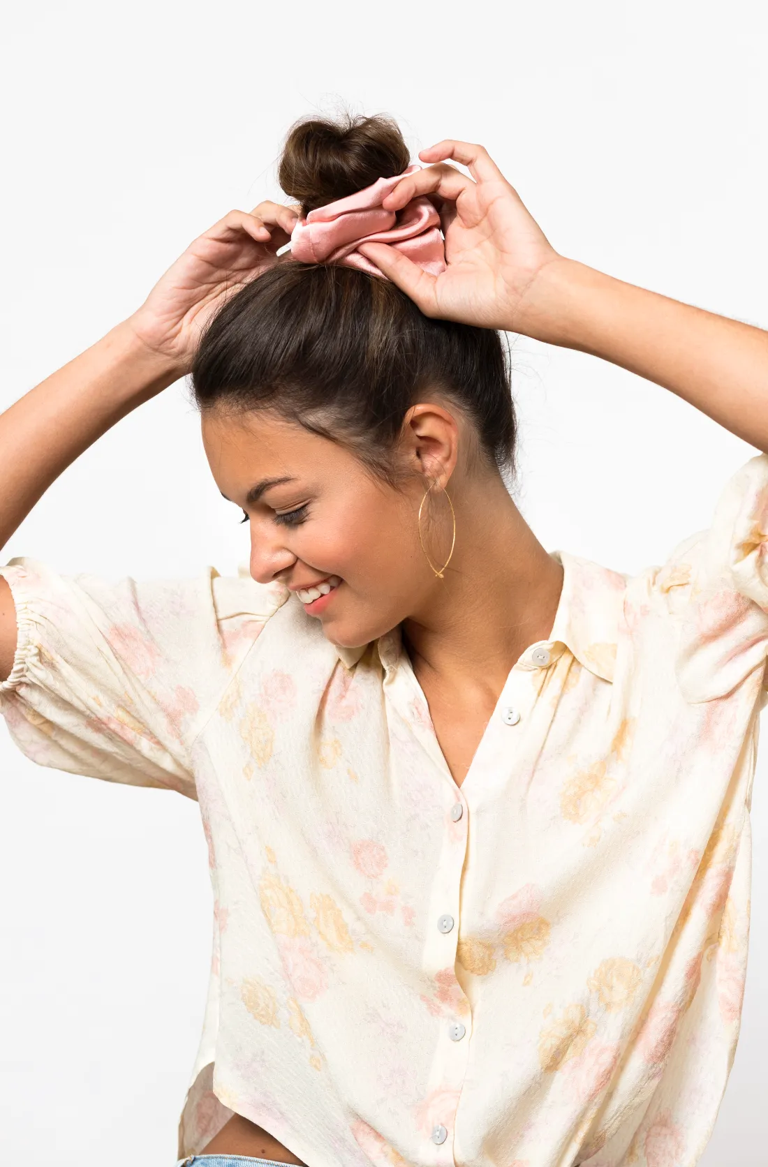 Ruffle Silk Series Scrunchie | Silky Satin Chiffon | Luxury Designer Hair Scrunchies | Handmade