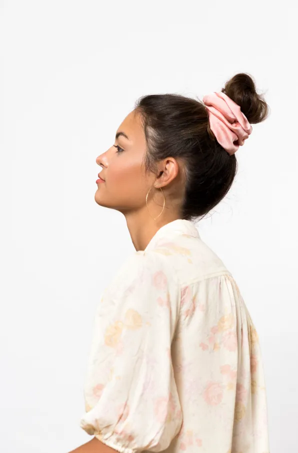 Ruffle Silk Series Scrunchie | Silky Satin Chiffon | Luxury Designer Hair Scrunchies | Handmade