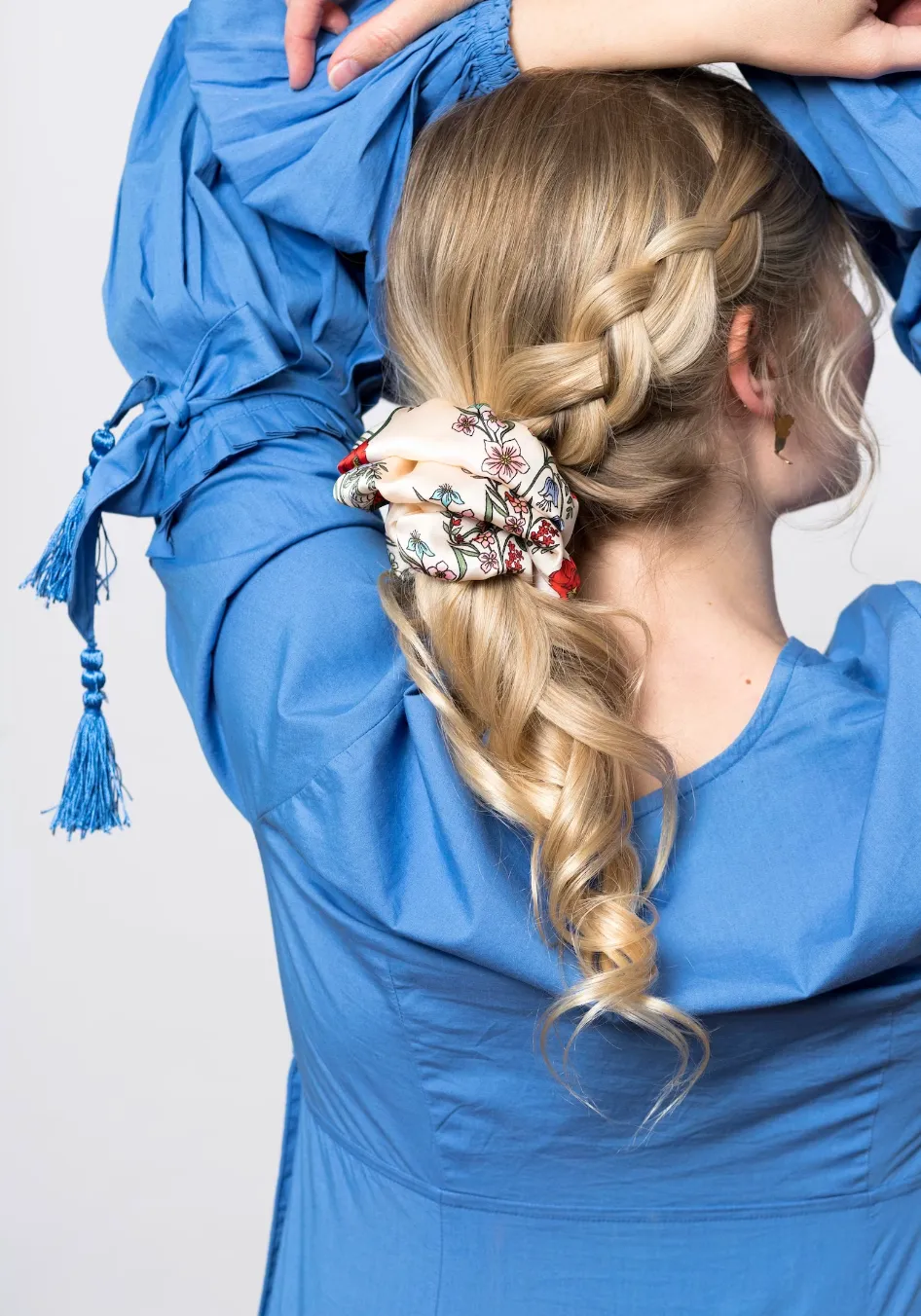 Ruffle Silk Series Scrunchie | Silky Satin Chiffon | Luxury Designer Hair Scrunchies | Handmade