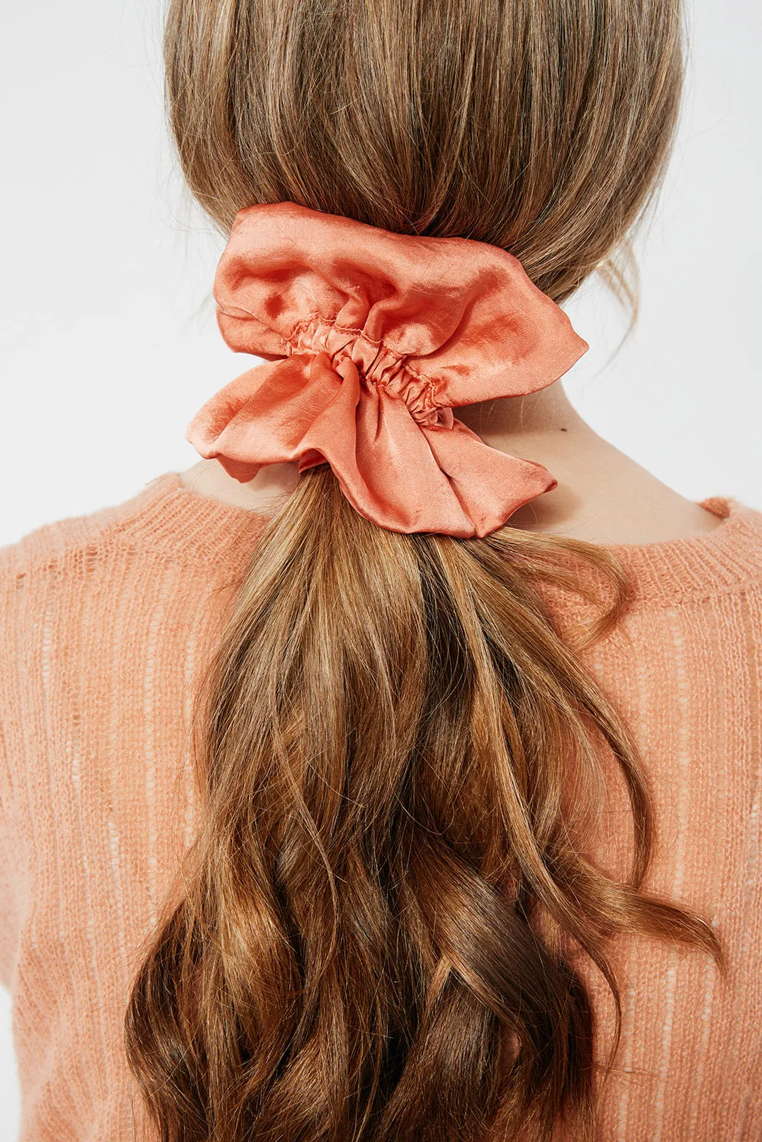Ruffle Silk Series Scrunchie | Silky Satin Chiffon | Luxury Designer Hair Scrunchies | Handmade