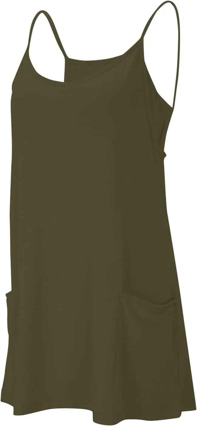 Summer Plus Size Dresses Romper for Women, Sleeveless V Ncek Spaghetti Strap Mini Tulle Dress Women Built in Shorts