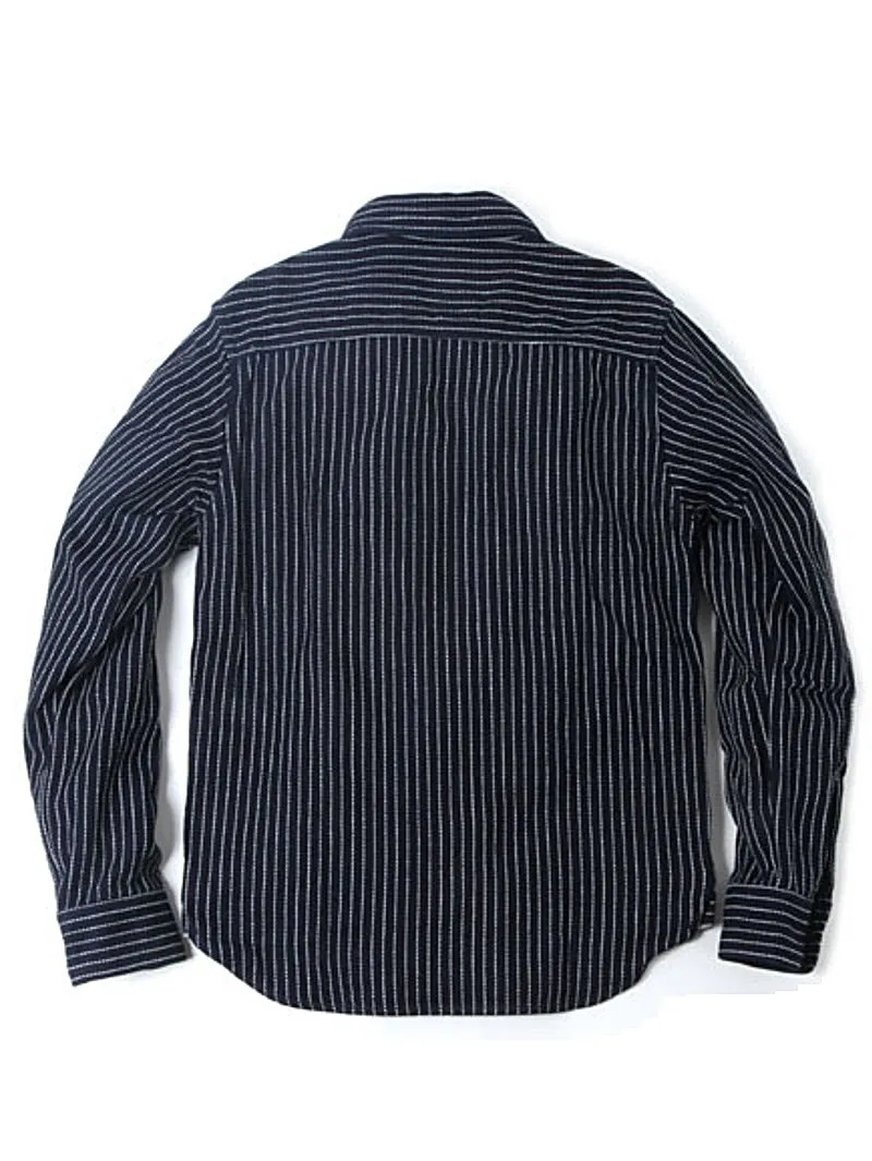 UES Clothing 501656 Indigo Stripe Heavy Flannel Shirt